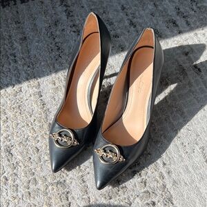 Coach black leather pumps size 7.5